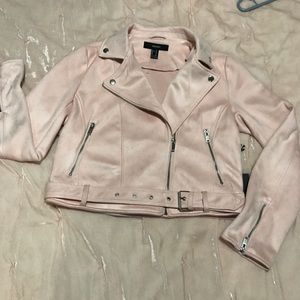 Faux Suede Moto Jacket